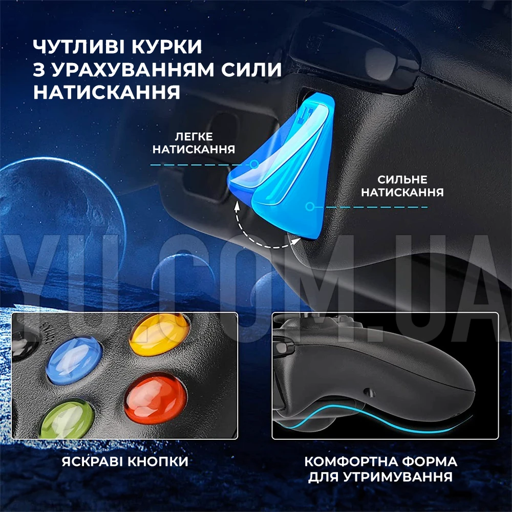 Бездротовий геймпад XBOX 360 Wireless Controller ігровий джойстик для PC
